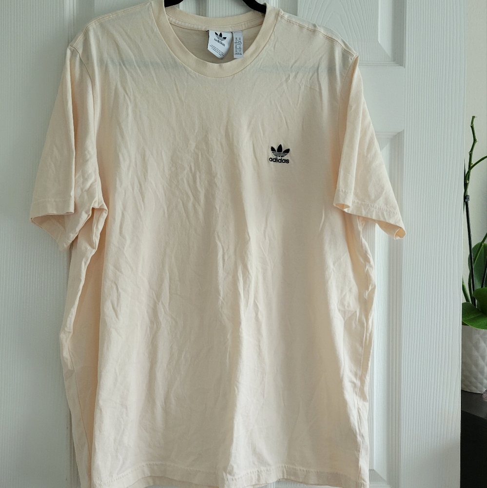 Adidas Cream Mens T-Shirt XL